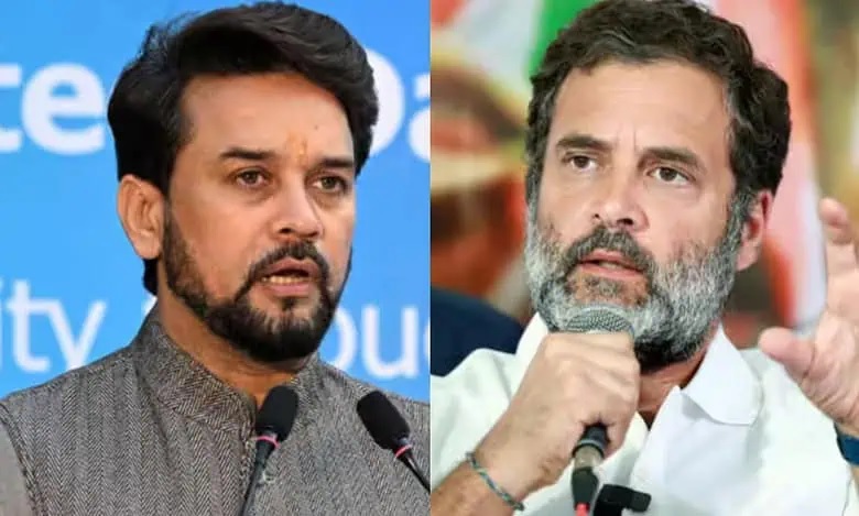 Anurag Thakur’s ‘whose caste is not known’ dig at RaGa: Oppn demands apology