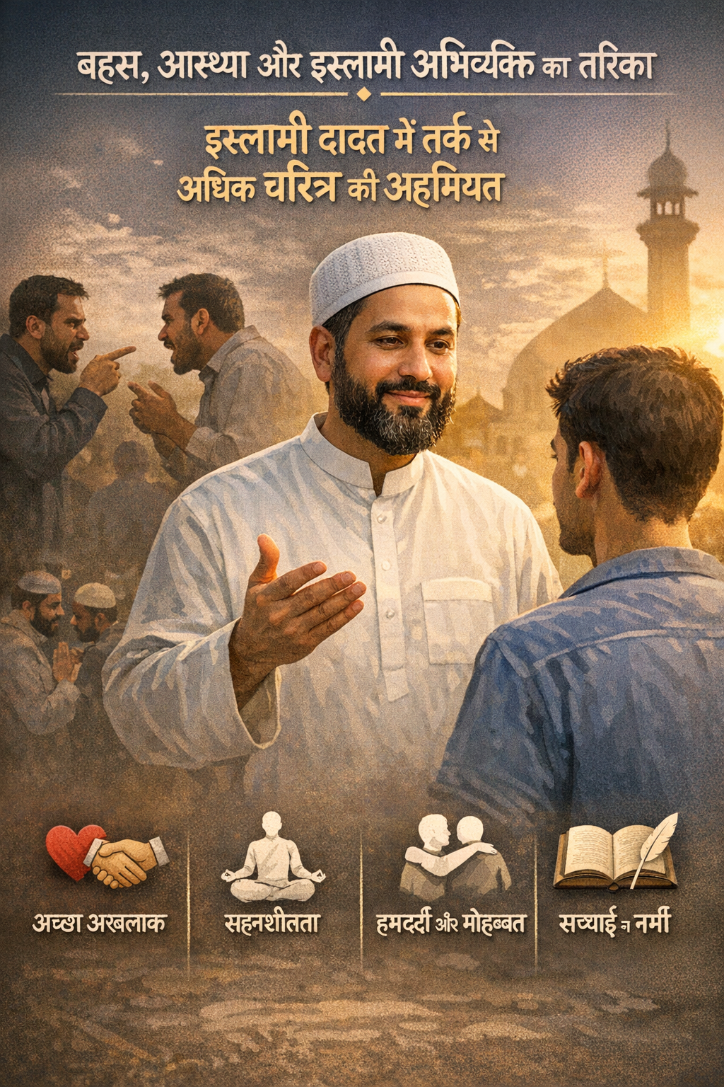 बहस, आस्था और इस्लामी अभिव्यक्ति का तरीका: इस्लामी दावत में तर्क से अधिक चरित्र की अहमियत