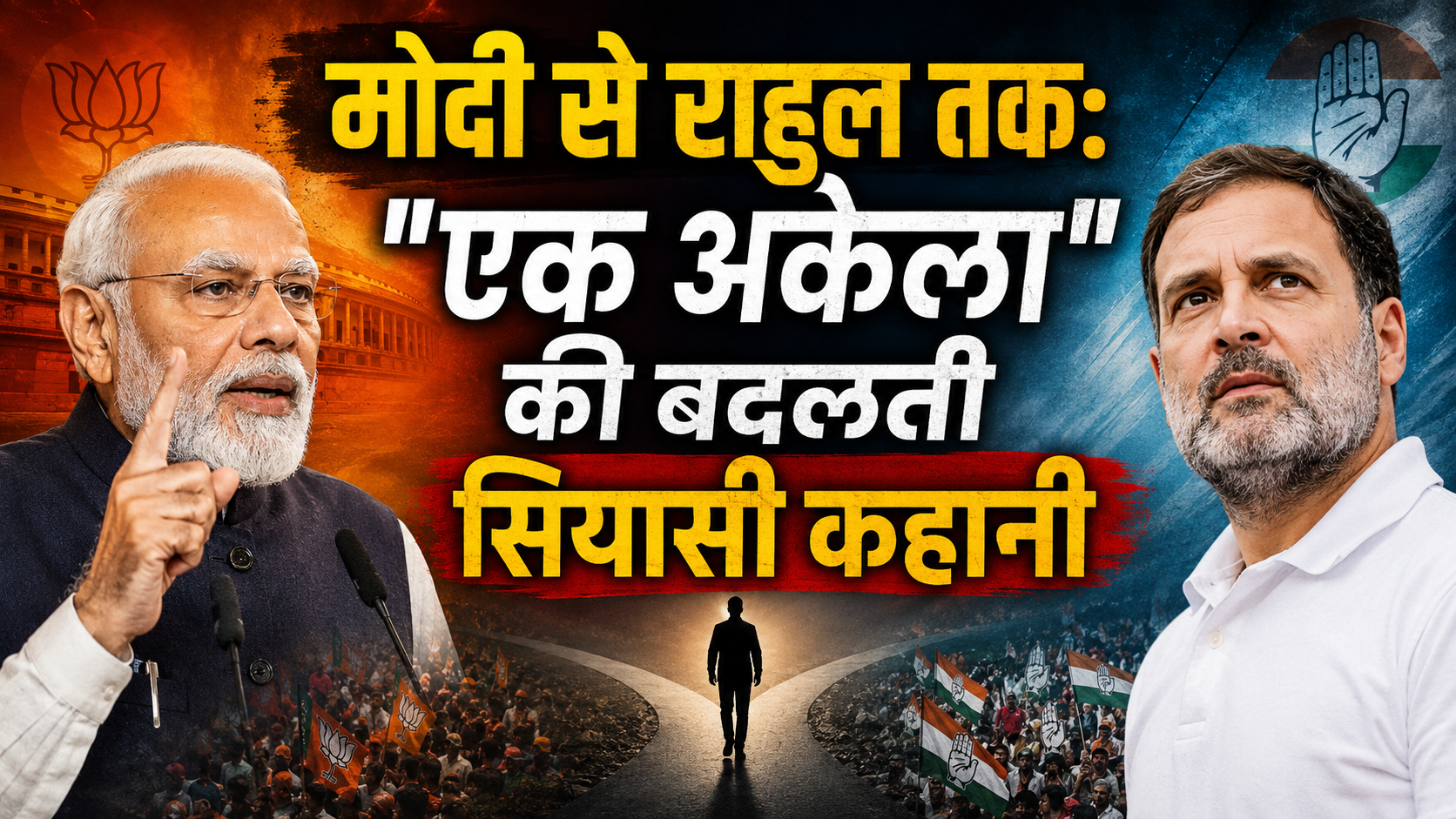 मोदी से राहुल तक: “एक अकेला” की बदलती सियासी कहानी