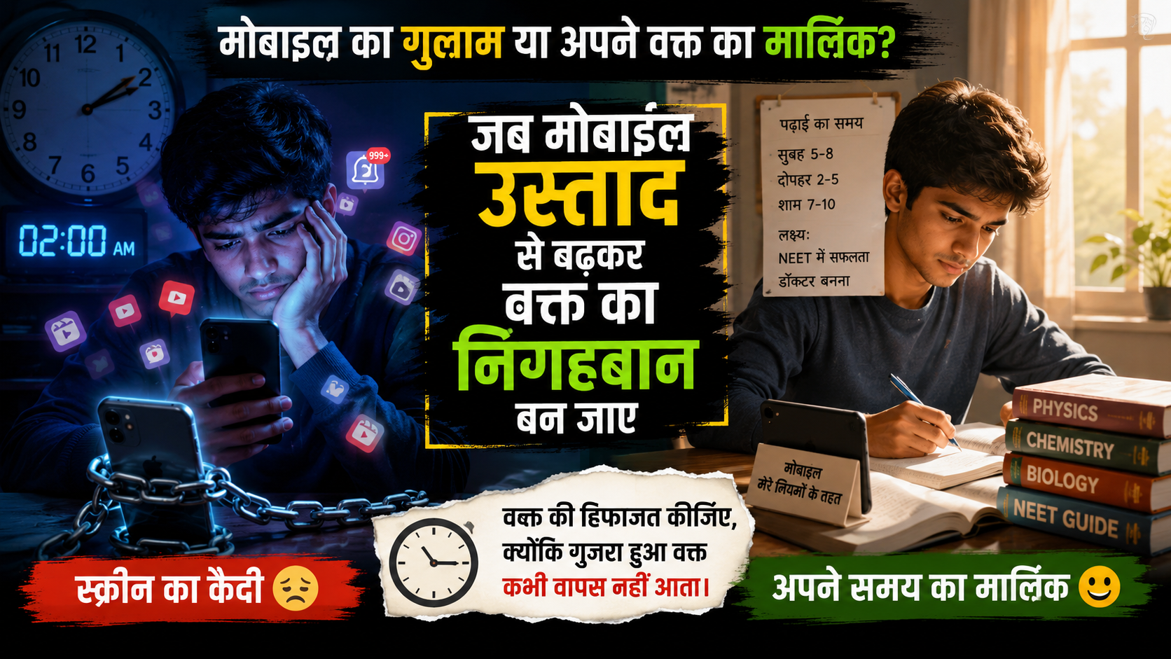 मोबाइल का गुलाम या अपने वक्त का मालिक?