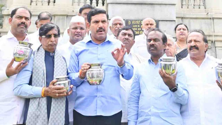 कांग्रेस सरकार ICU में! तीन साल में 4 लाख करोड़ का कर्ज — बी.वाई. विजयेंद्र का तीखा हमला